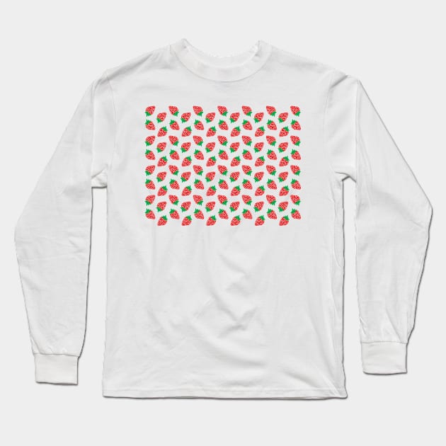 Strawberry Pattern Long Sleeve T-Shirt by XOOXOO